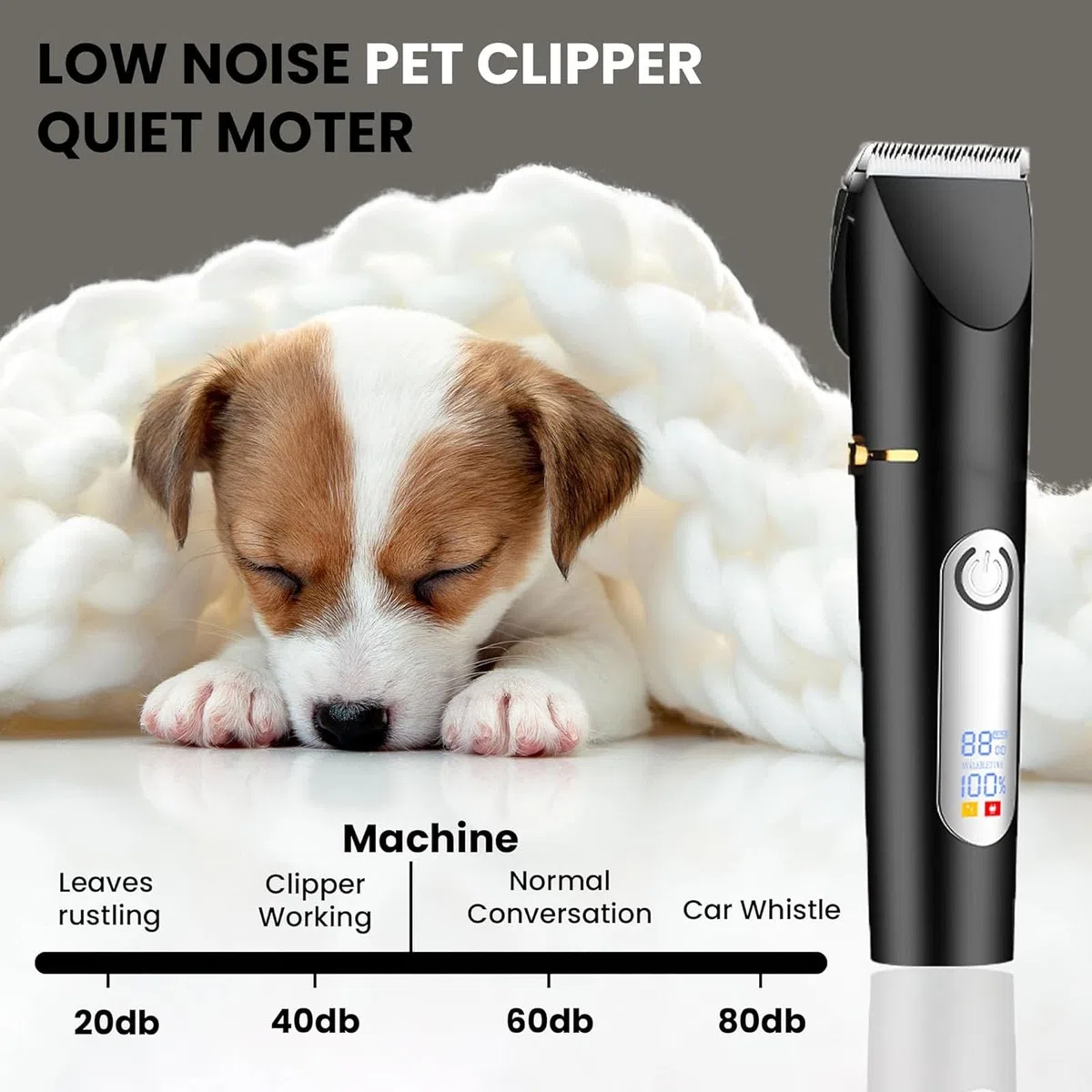 Kit De Aseo Para Cortapelos Para Perros, Recortador De Pelo Para Perros Y Gatos Recargable De Bajo Ruido Con Tijeras De Peluquería Canina, Cortapelos Inalámbrico Para Perros, Gatos Y Animales