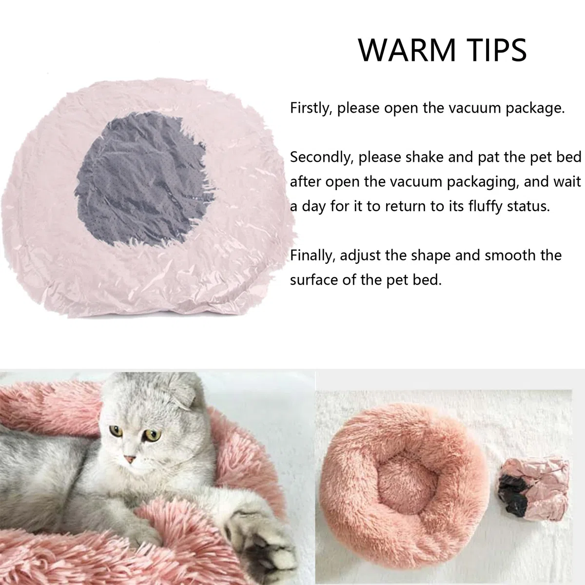 Camas grandes para perros de 70 90 120 140 160 cm, cama de perro de dona de ansiedad, cama de gato, suave y cálido, cojín de felpa para mascotas, nido de mascotas, camas calmantes para perros