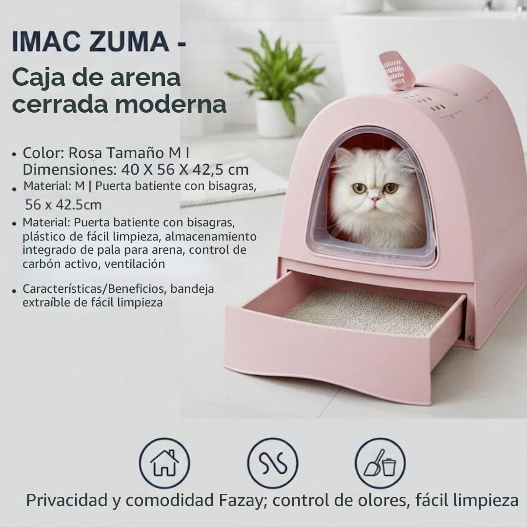 IMAC WC Gatos ZUMA Rosa para gatos
