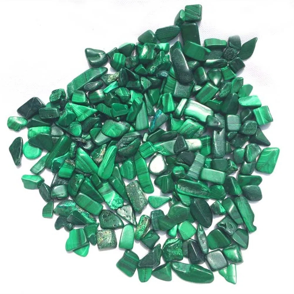 Cristales y Piedras Naturales Malaquita Verde Natural Grava Piedra áspera cruda Cristales Jardín Hogar Acuario Pecera Decoración for la decoración decoración de la habitación (Size : 100g)