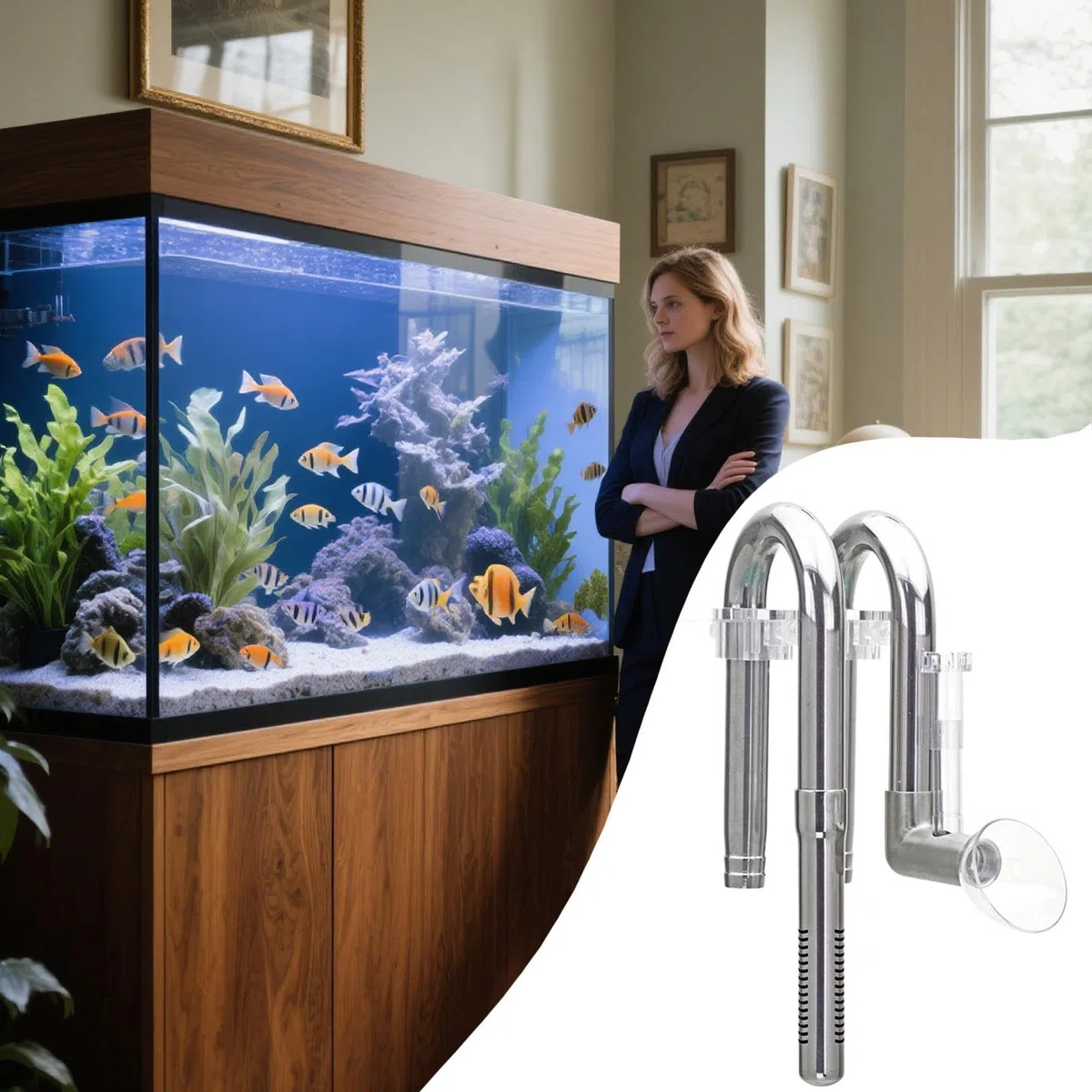 Tubo De Salida Del Filtro De Acuario Tubos Acero Inoxidable Alta