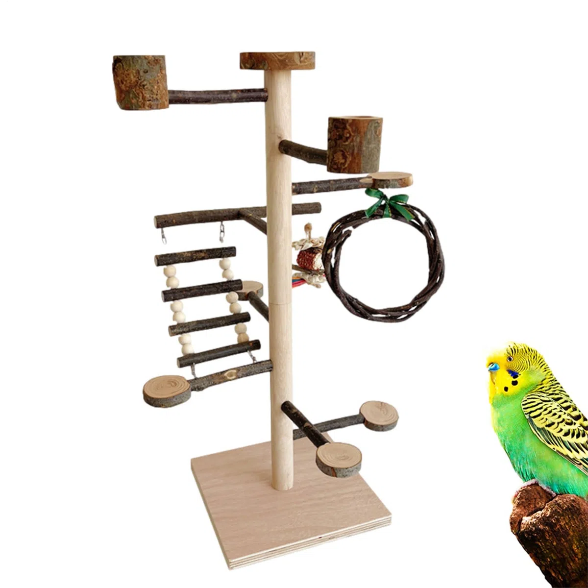Soporte De Percha Para Aves Juguetes de Madera y Accesorios para Jaulas de | Posadero de Juego para Periquitos Para Hogar Periquitos Cotorras Agapornis Canarios y Ninfas
