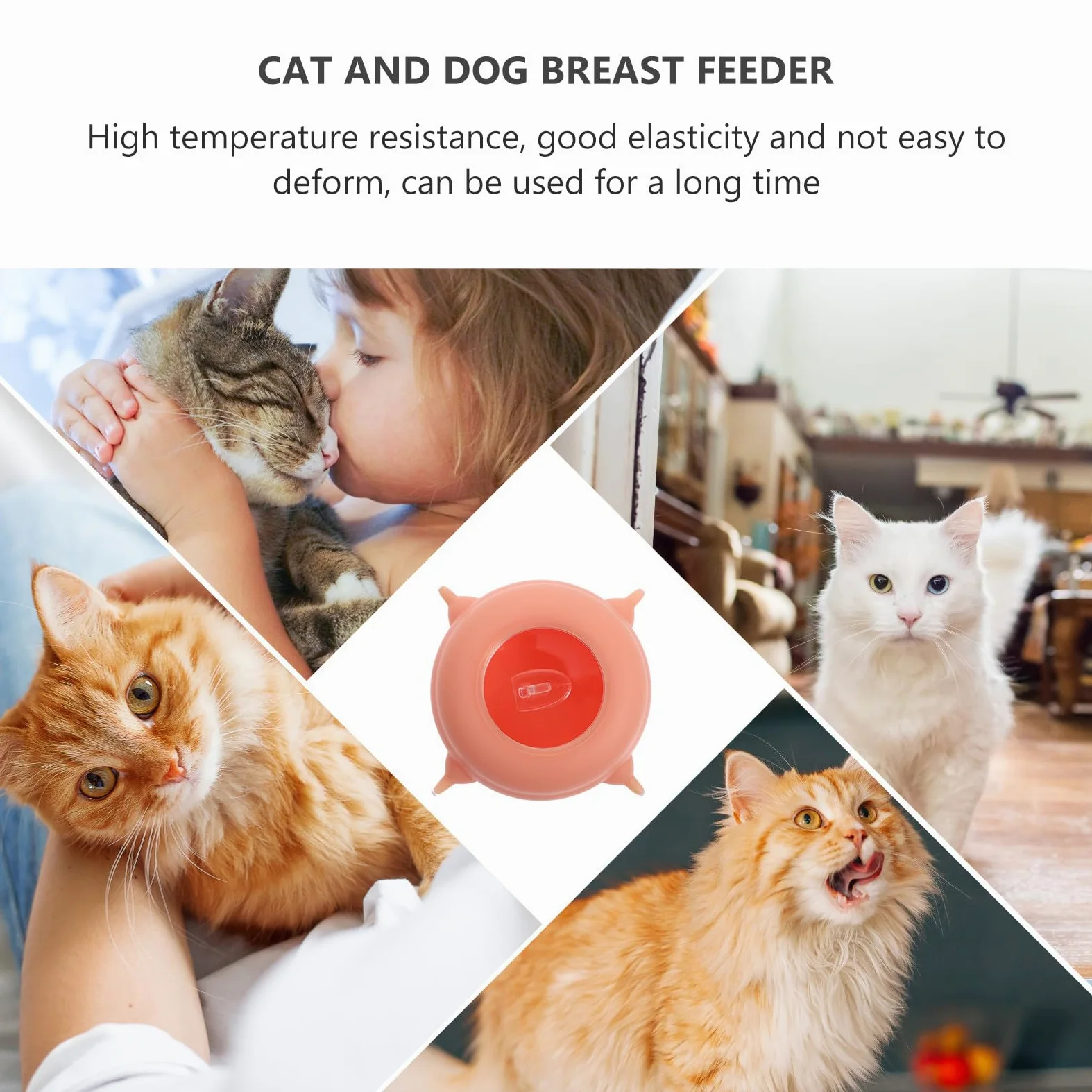 Beaupretty Comedero de Tetinas para Cachorros de Leche Comedero para Recién Nacidos y Gatitos Herramienta de Suministro de Alimentación para Mascotas