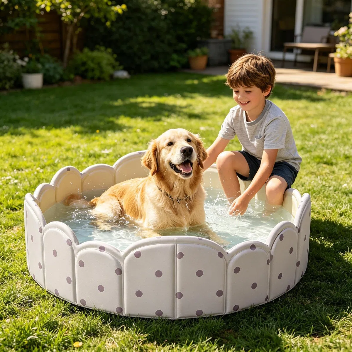Baño De Perros Plegable Engrosado No Inflable Bañera | Piscina para Perros para Mascotas Niños Jardín Exterior Interior Verano Viajes