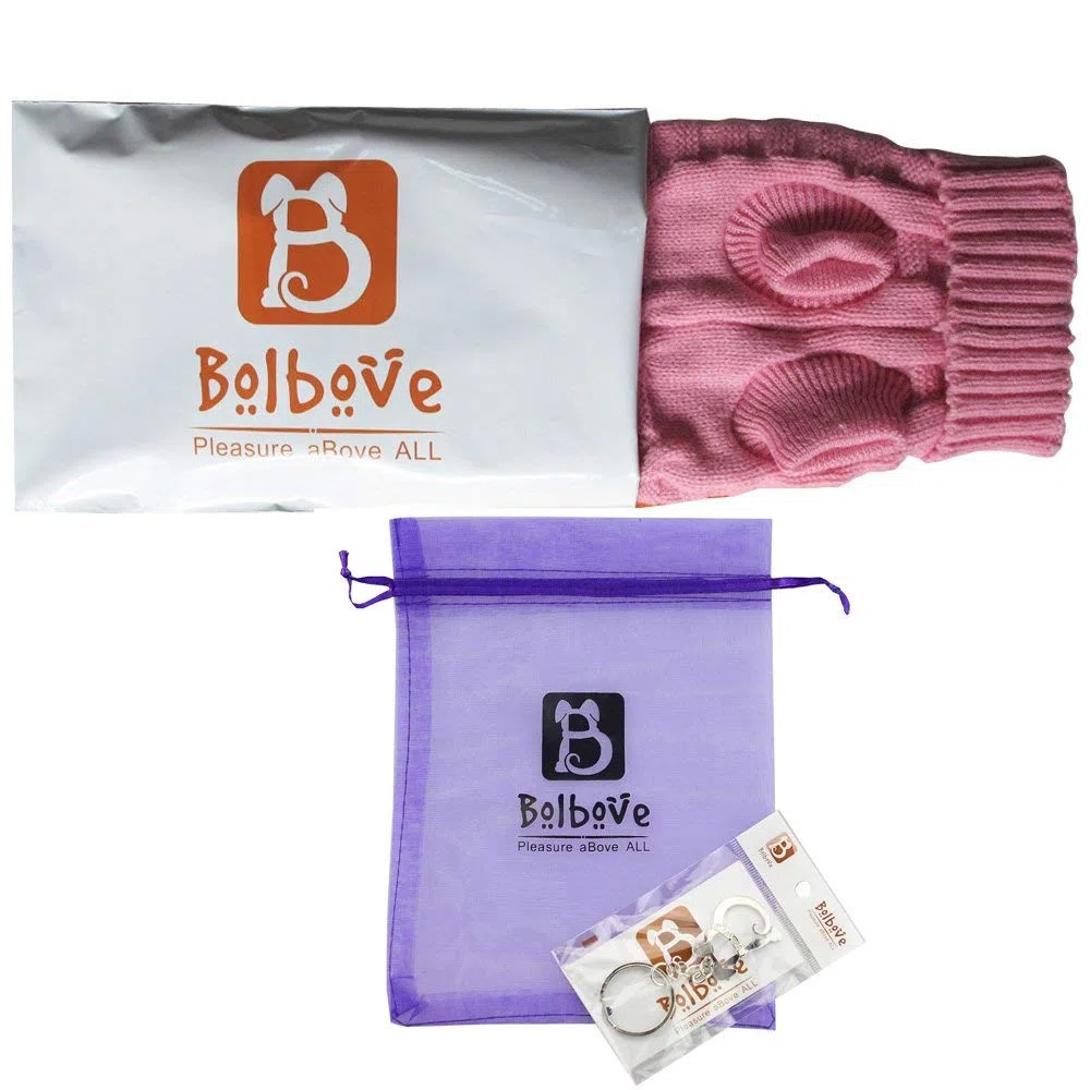 Suéter para Mascotas Bro'BearCable Knit Turtleneck para Perros y Gatos pequeños (Rosa, L)