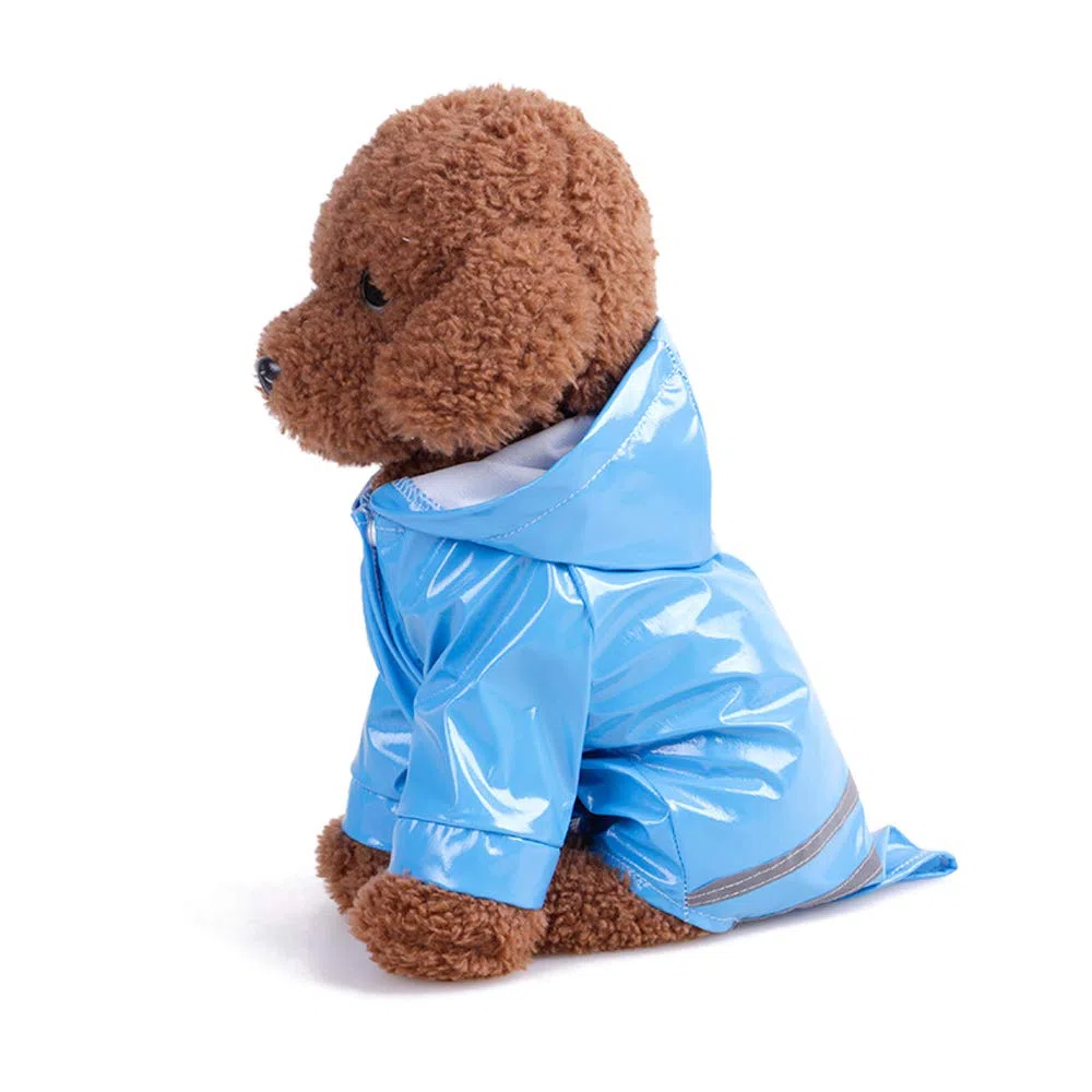 Chubasquero para Perros, Impermeable Reflectante for Perros pequeños, Mono con Capucha y for medianos(Yellow,L)
