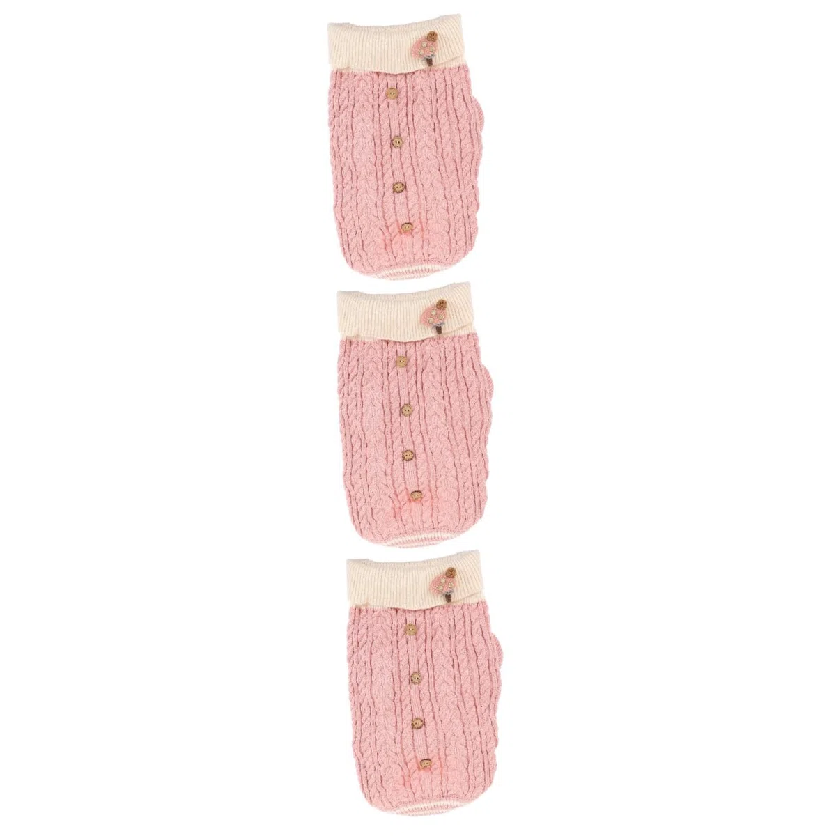 BESPORTBLE 3piezas Suéter De Invierno para Ropa De De Algodón Vestido De Mascota para y Invierno Color Rosa XS