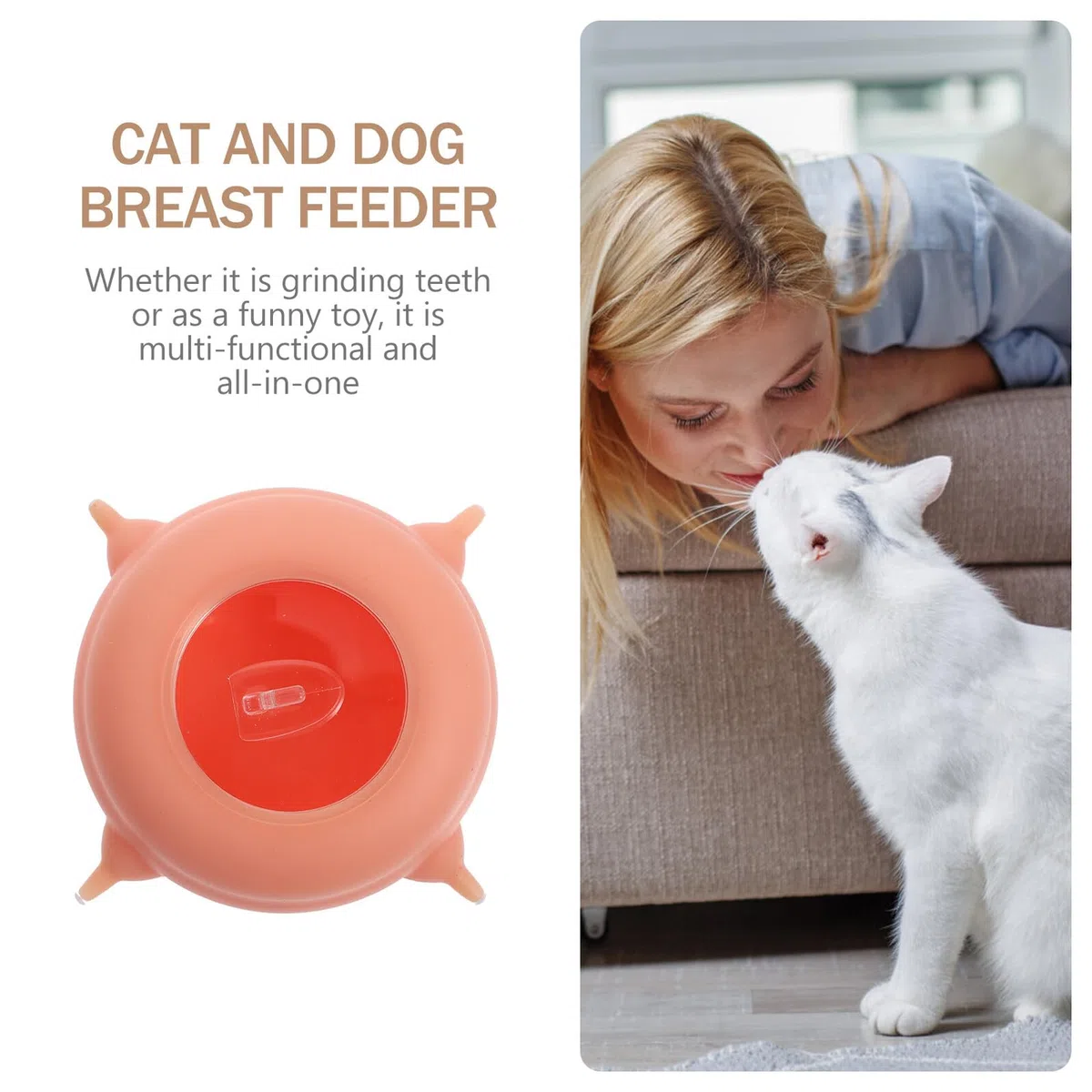 DOITOOL Alimentador de Leche para Mascotas con Múltiples Tetinas de Silicona Kit de Alimentación para Cachorros y Gatitos Recién Nacidos Accesorio Práctico para Perros Pequeños y