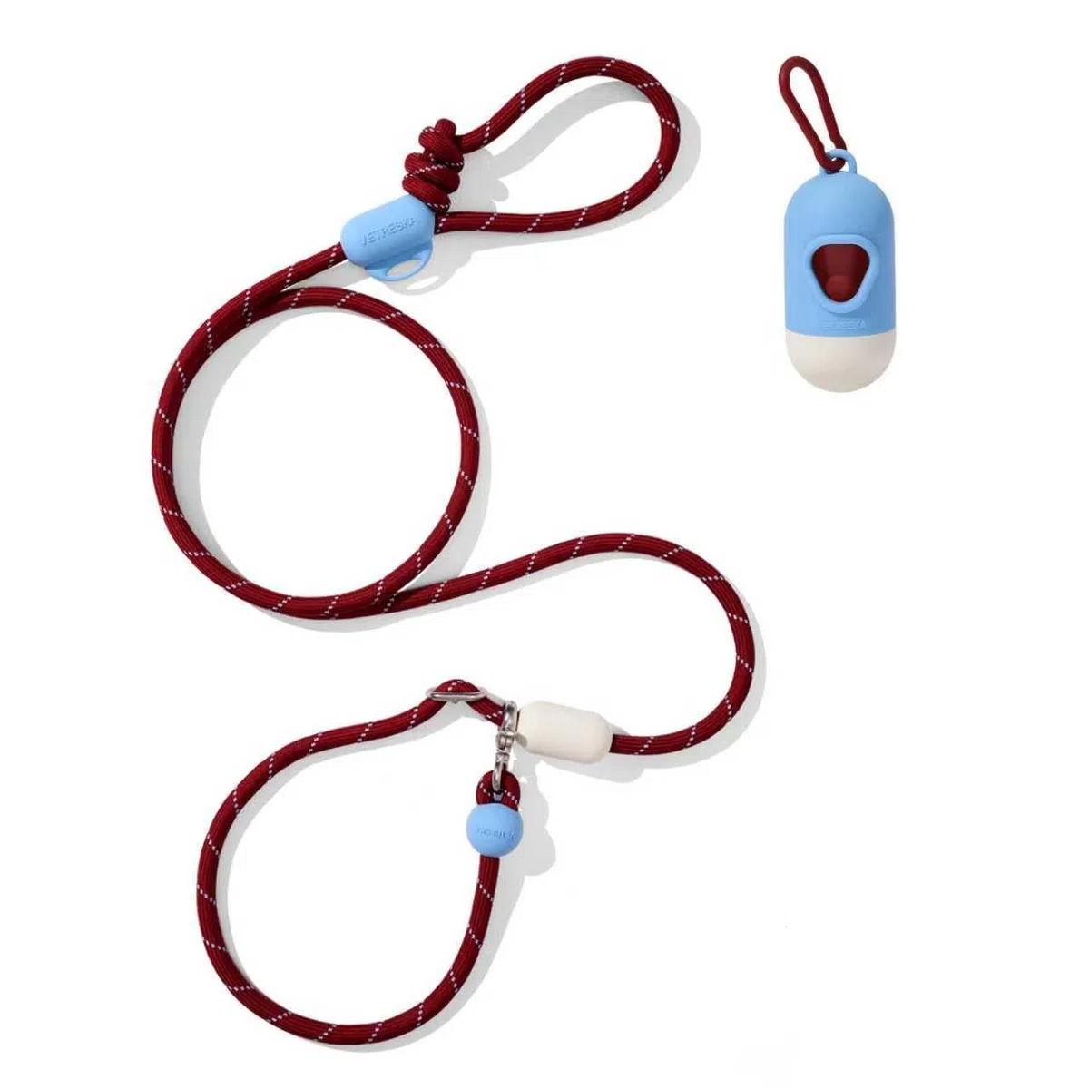 VETRESKA Correa de perro manos libres, correa de cuerda de 8 pies para perros medianos y grandes, correas de correa deslizante para cintura/correa cruzada para caminar, correas de perro sin tirones