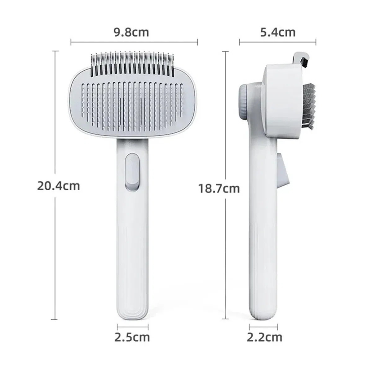 Compatible con cepillo de cuidado mascotas, removedor nudos y recolector pelo sin esfuerzo, desenredado dolor