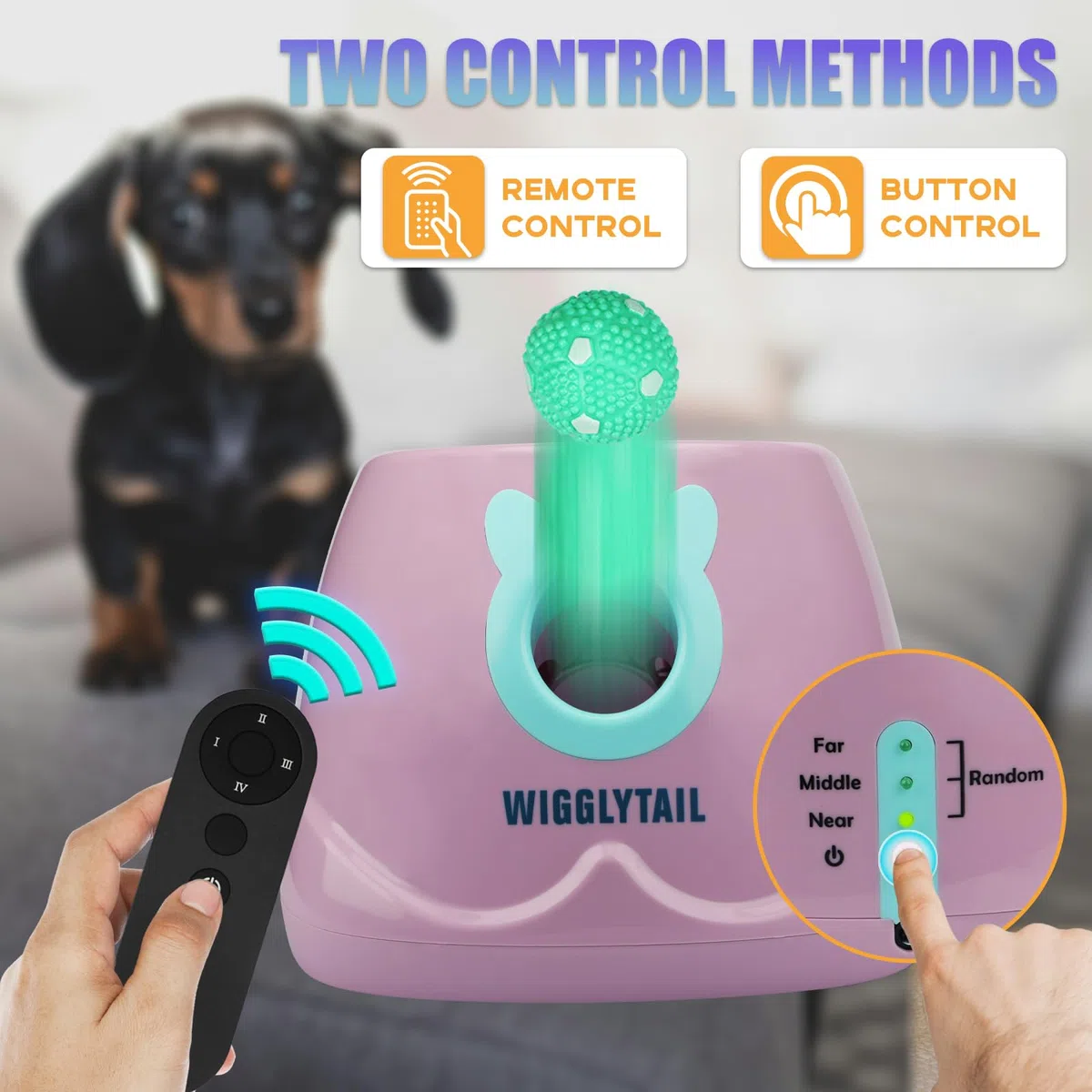 Lanzador automático de bolas para perros, máquina de búsqueda de bolas para perros, lanzador automático de bolas para perros pequeños y cachorros, juguetes interactivos para perros pequeños