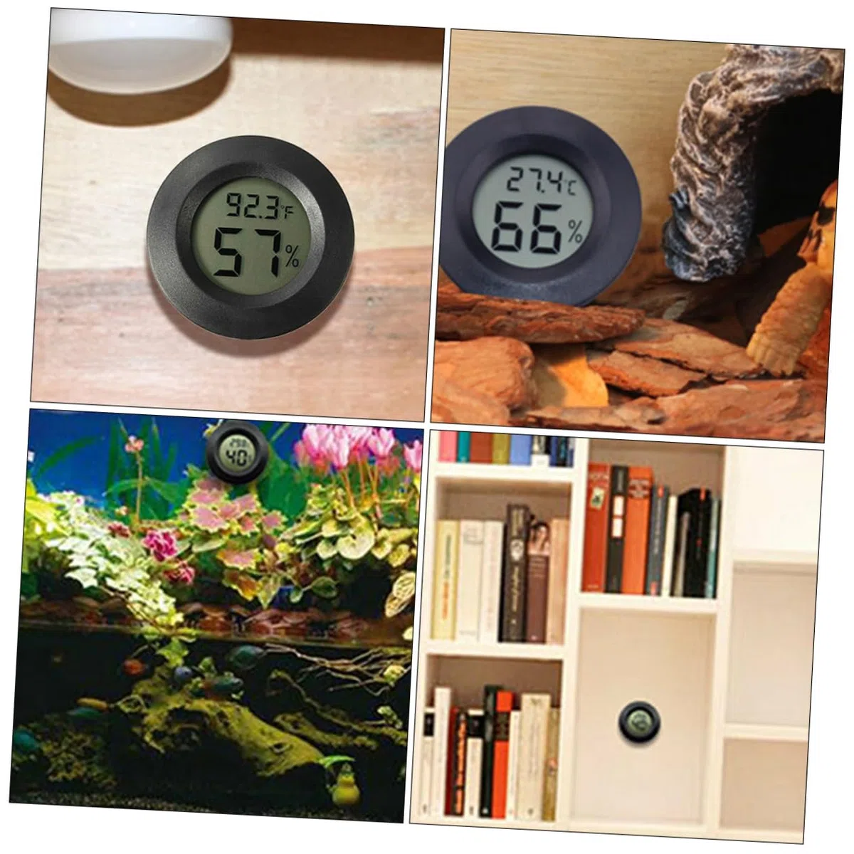 14piezas Higrómetro Digital Mini Para Terrarios y Reptiles Medidor De y Pantalla Lcd Para Interior y Exterior