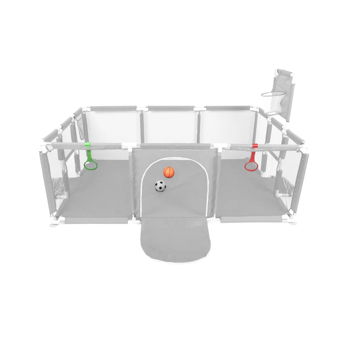 Grande Parque para Perros, con Puerta, Parque Resistente con Tela Gruesa Y Red De Nailon Resistente，para Cachorros O Perros Pequeño (180 * 120 * 66cm (Gris Claro))