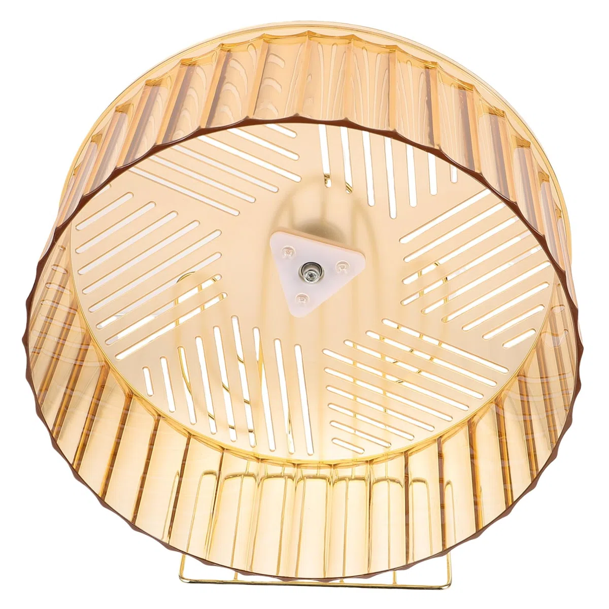 Toyvian Rueda de Hámster para Hacer Ejercicio Soporte Estable, Rueda de Erizo Dorada Grande, Accesorio Compacto para Jaula, Juego Deportivo para Mascotas Pequeñas