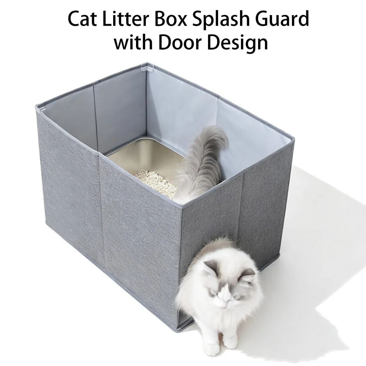 para Arenero de Gato Recinto Abierto con Laterales Altos Y Sin Tapa | Cubierta De Protección Para Arenero Para Garaje, Balcón, Apartamento, Rincón, Salón, Hogar E