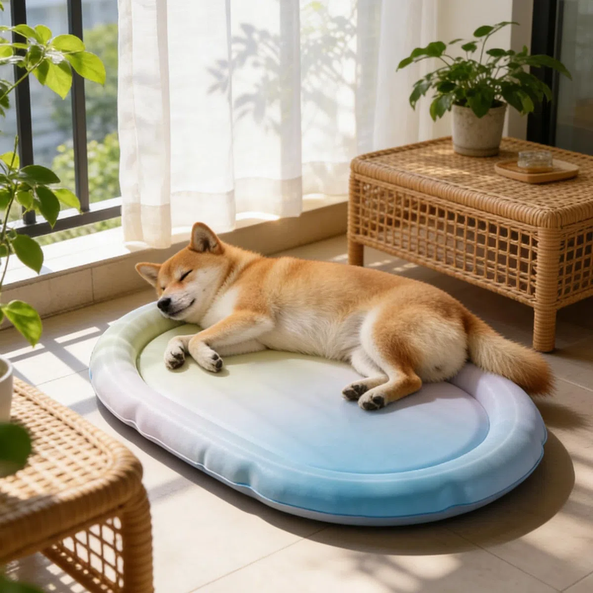 Colchoneta Refrescante para Perros Manta de Descanso | Alfombrilla Refrescante Ergonómica Y Suave Para Perros Para Perros Pequeños Medianos Grandes Cachorros Jaula Caseta Suelo