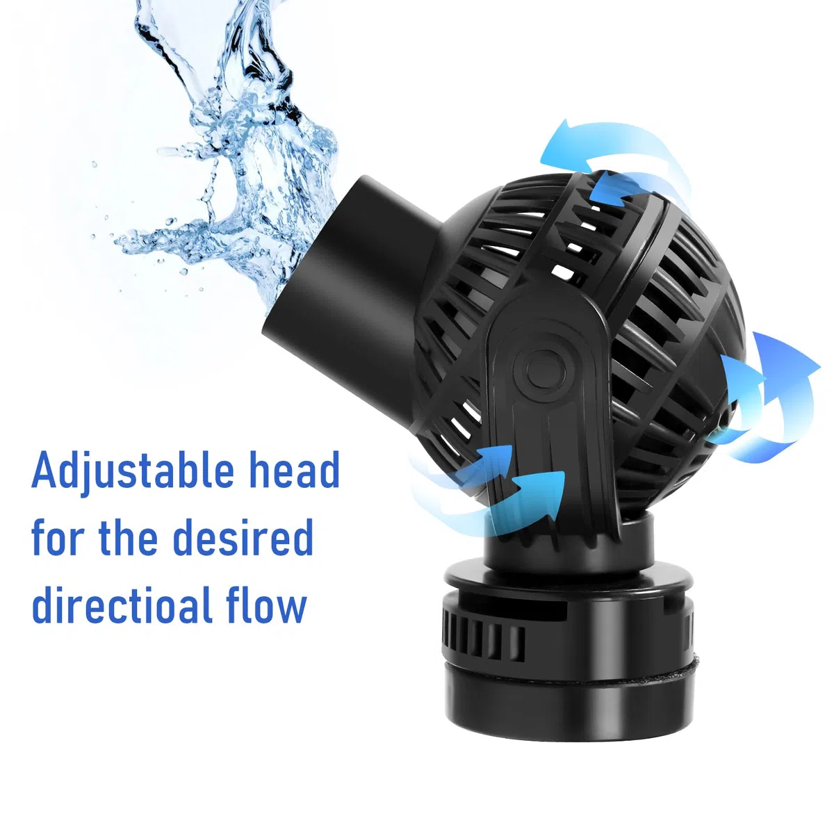 AQUANEAT Bomba de circulación para acuario Wavemaker, 1600 GPH Bomba de potencia para tanque de peces, bomba de agua sumergible, base magnética