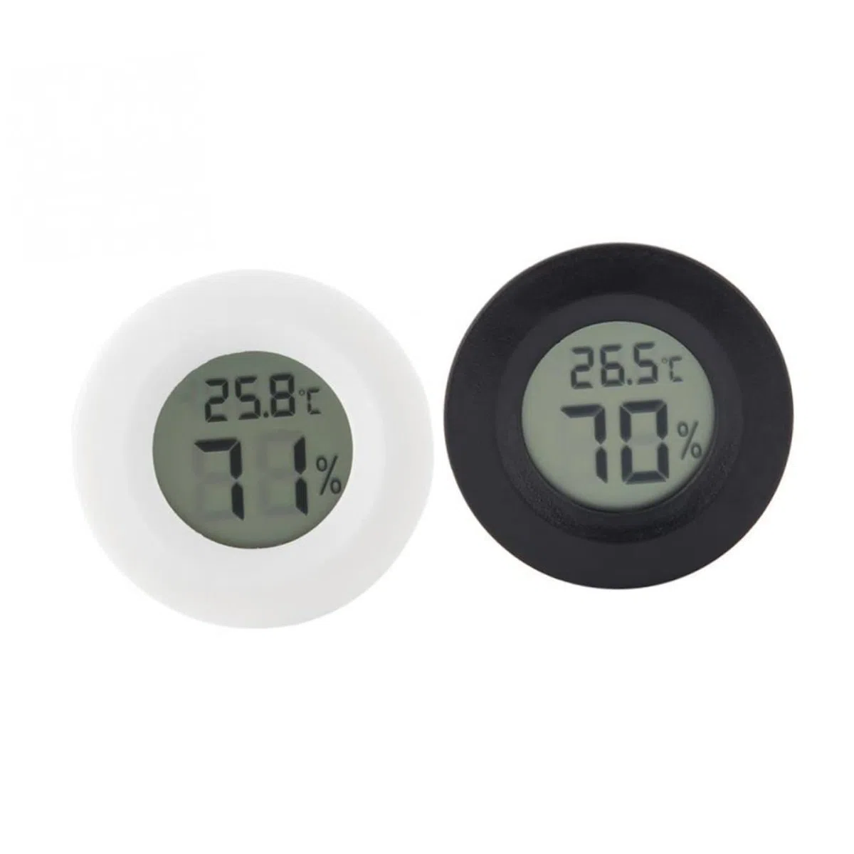 Kisangel 15piezas Higrómetro Digital Redondo De Acrílico Conjunto Para Reptiles y Mascotas Medidor De Temperatura y Humedad Para Uso Tienda De Mascotas y Hogar Negro