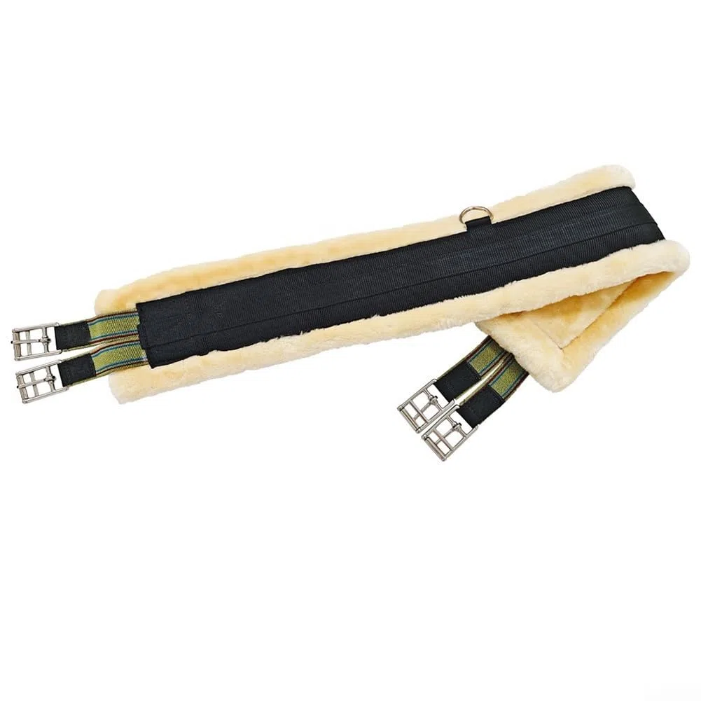 Cómoda cincha de caballo con forro de poliéster suave, hebilla de rodillo de acero inoxidable, perfecta para montar en el oeste (110 cm)