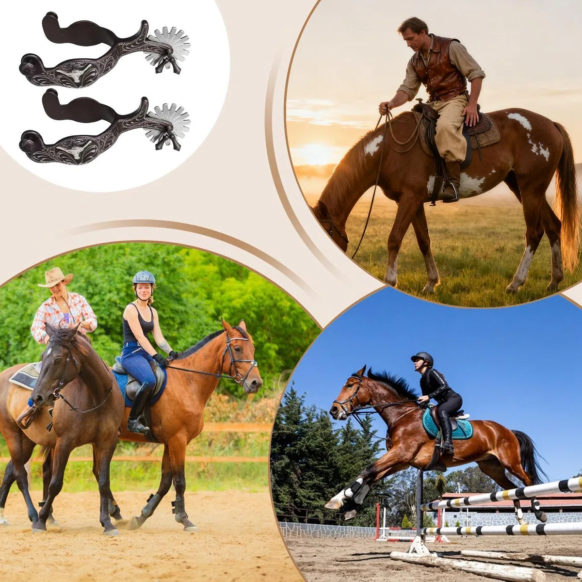 Espuelas De Bota Equipo Deportivo Ecuestre