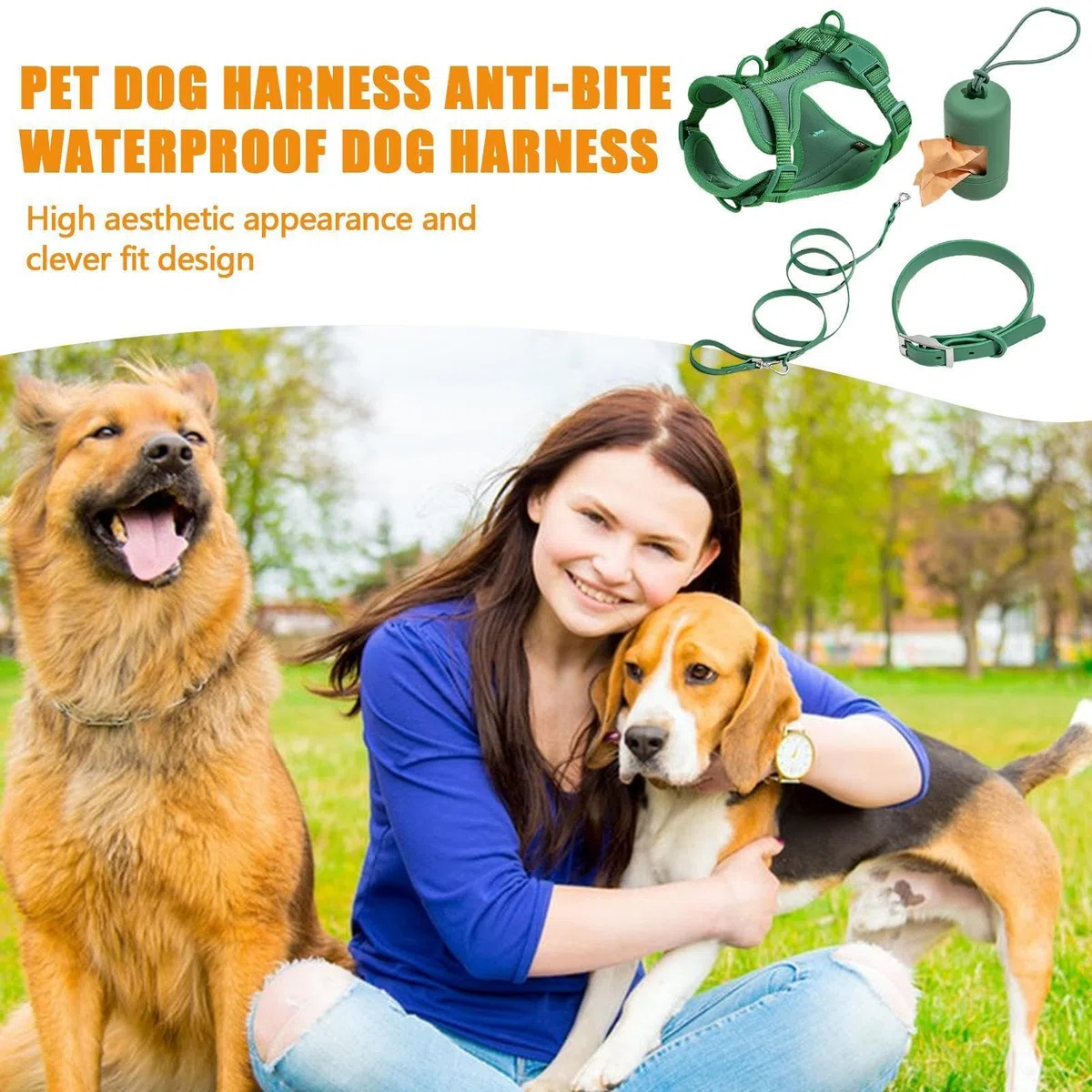 Juego de arneses para Perros, Juego de arneses para Perros pequeños Arnés | Juego de cables con arnés para mascotas sin tirones para perros y cachorros c