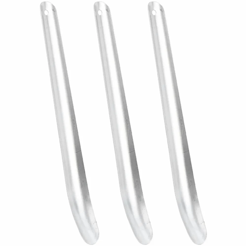 Cuchilla de soldadura para caballos, 3 unidades, diseño curvado de aluminio plateado, 38 cm, duradero, resistente, para el cuidado de caballos, para el cuidado del pelo, establo, pastoreo