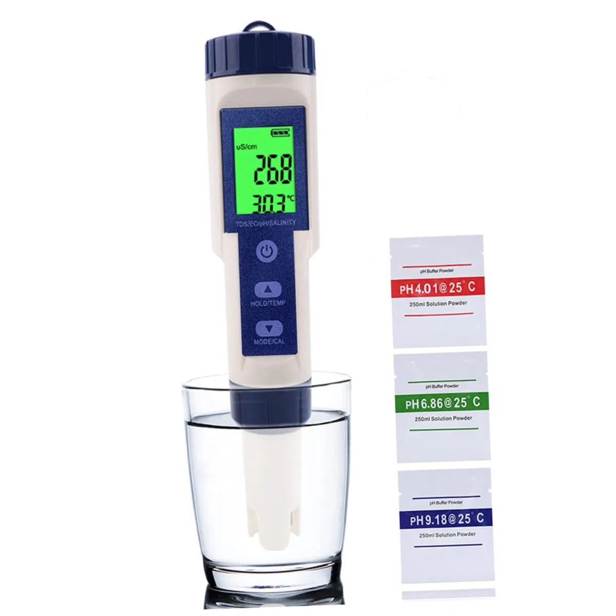 Probador Digital De Del Agua Para Medidor De Salinidad Ph Portátil Para y De Agua