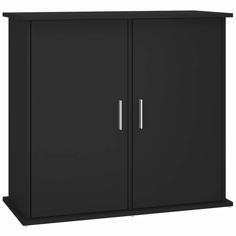 vidaXL Soporte para Acuario Madera de ingeniería Negro 81x36x73 cm, Mueble para pecera, Armario para Acuario, Soporte de Madera para pecera