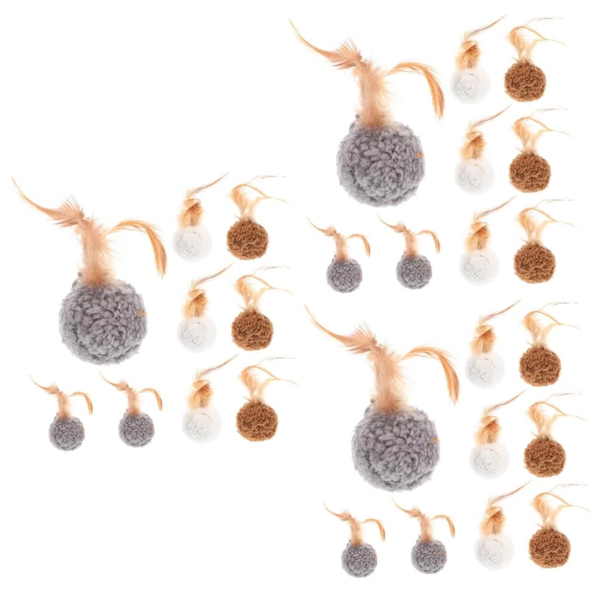 Didiseaon 27piezas Juguetes De Peluche para Gatos y Cascabel Accesorios Divertidos para Gatitos Juguetes Resistentes y para