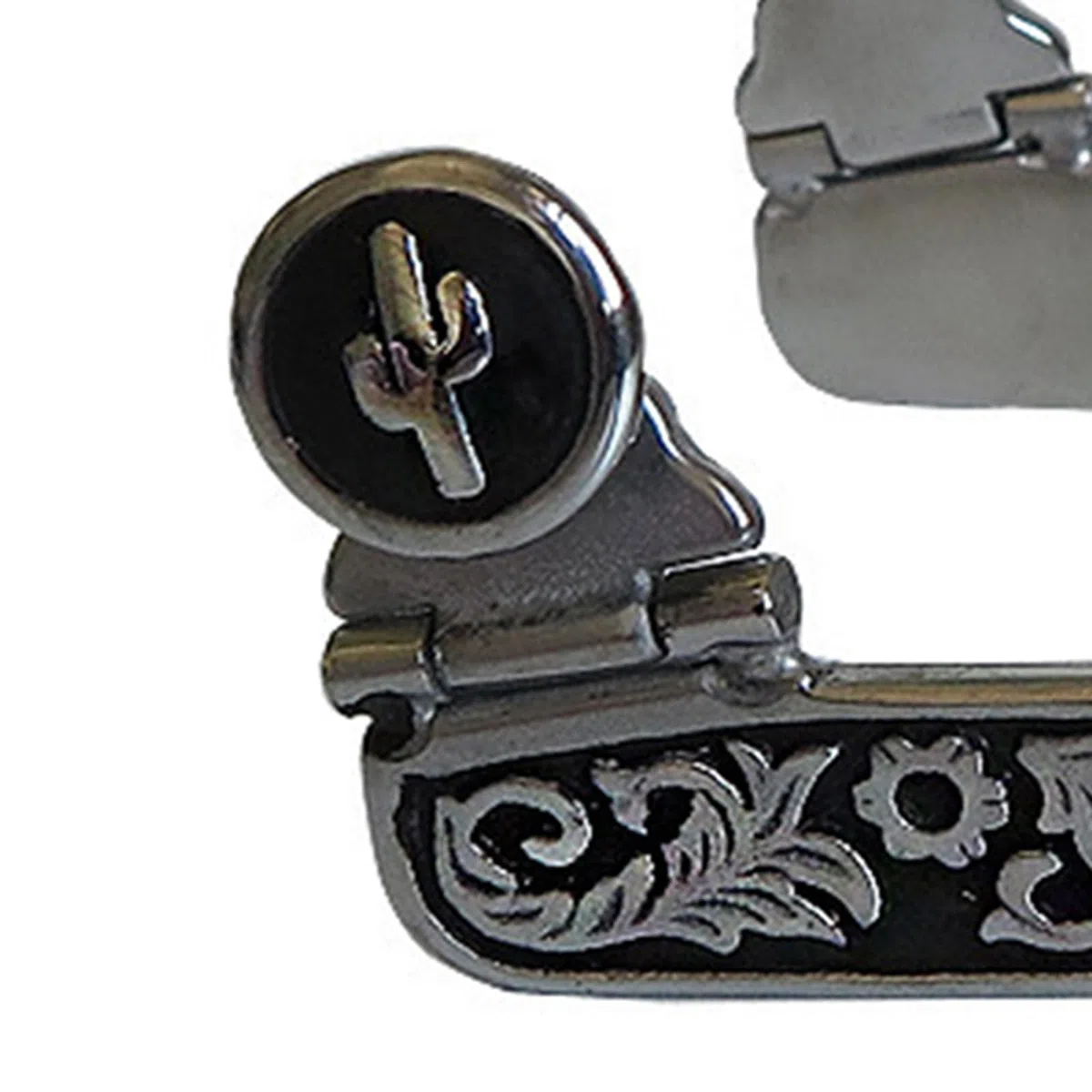 1 par de espolones para botas Western Spurs con engranaje giratorio de acero inoxidable para hombres con exquisito patrón tallado