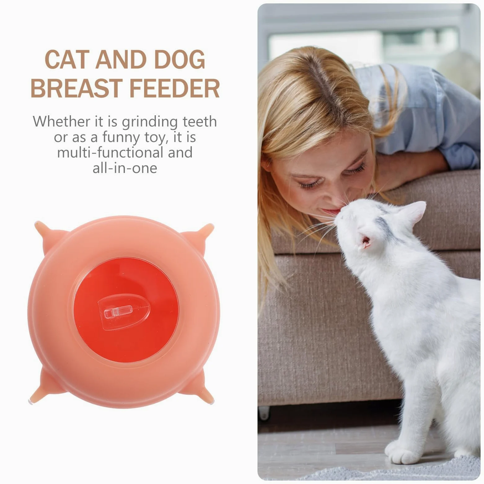 Abaodam Alimentador de Tetinas de Silicona Reutilizable y Liviano para Cachorros y Gatitos, Herramienta de Alimentación para Mascotas Pequeñas Recién Nacidas