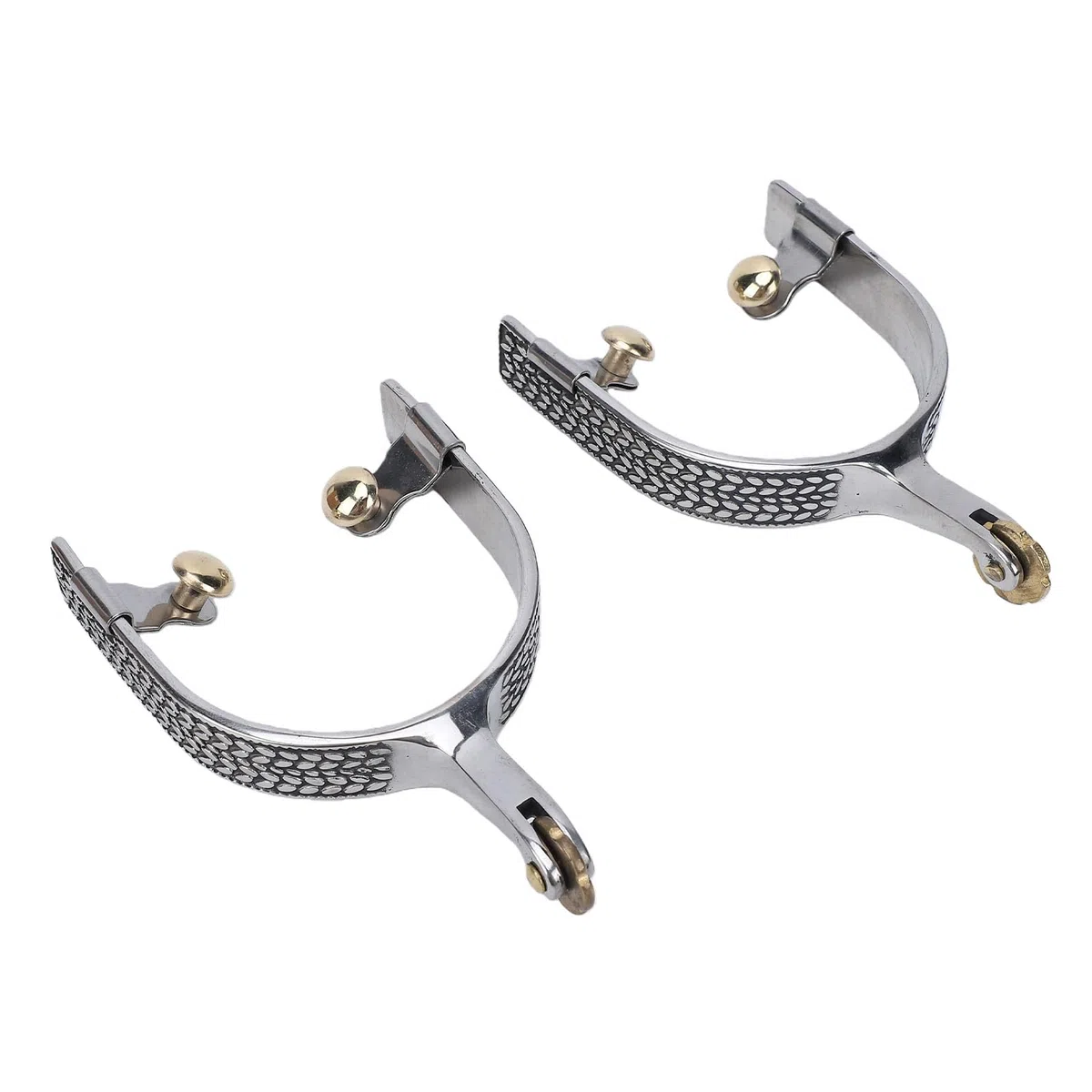 Jiawu Espuelas de Caballo, Espuela Tallada Vintage de Acero Inoxidable con Engranaje para Paseo Controlado Espuelas Occidentales, de Vaquero para Hombres y Mujeres, Entrenamiento a Caballo