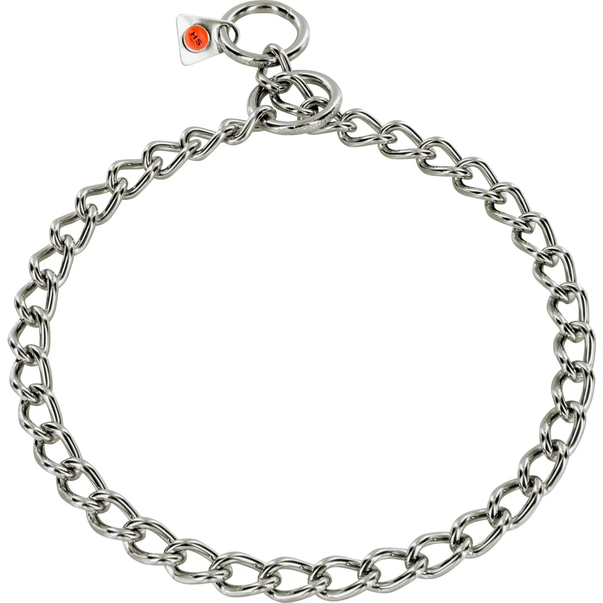 Herm Sprenger - Collar para perro de acero inoxidable con eslabones redondos, cadena de estrangulamiento para perros pequeños, medianos y grandes, cadena de corrección profesional, hecha en Alemania (60 cm)