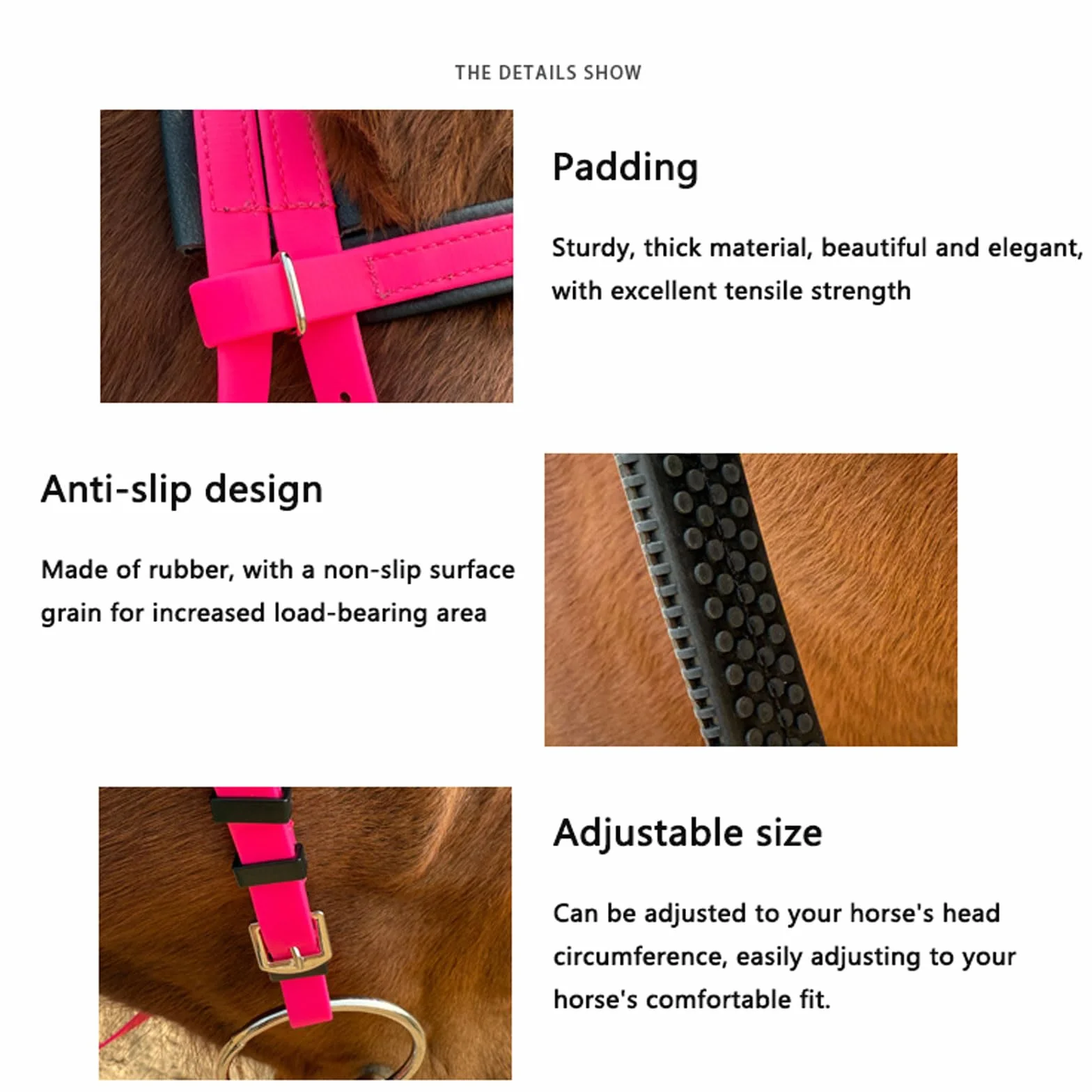 Cabeza de jaula de nylon pesada ajustable, Talla multicolora ajustable anatómica impermeable del caballo del PVC L for los caballos sobre el 1.35m(Lake Blue)