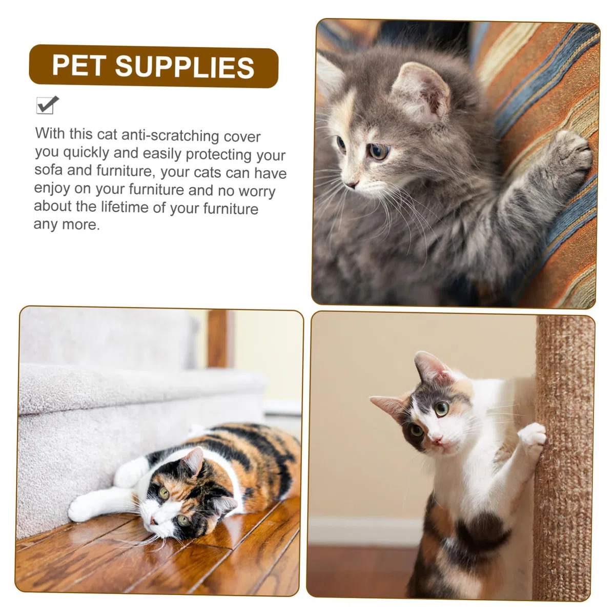 TOPBATHY Funda para Reposabrazos de Sofá para Gatos, Protector contra Arañazos Garra de Sisal, Alfombrilla Antiarañazos Gris Claro para Muebles, Suministros para Mascotas, Uso Doméstico