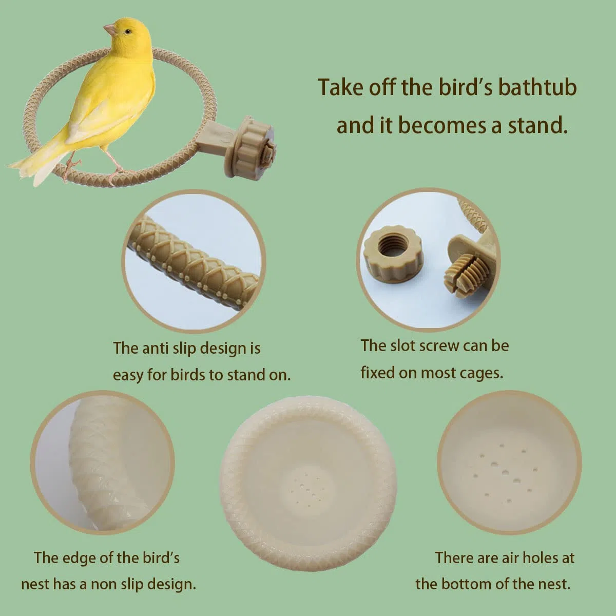 FOIBURELY Nido de pájaros Canary Finch Loro Nido con fieltro (blanco)