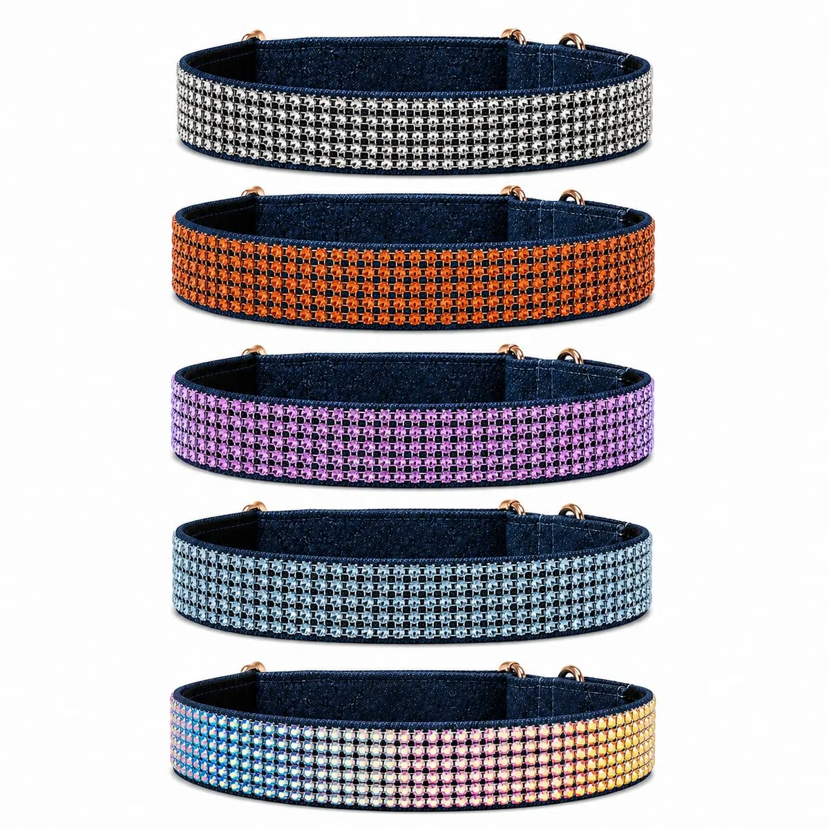Collar para perro con etiqueta de nombre personalizada, hecho a mano en Austria, piezas de metal reforzado y diseño vaquero, para perros pequeños y grandes (S, naranja atardecer)
