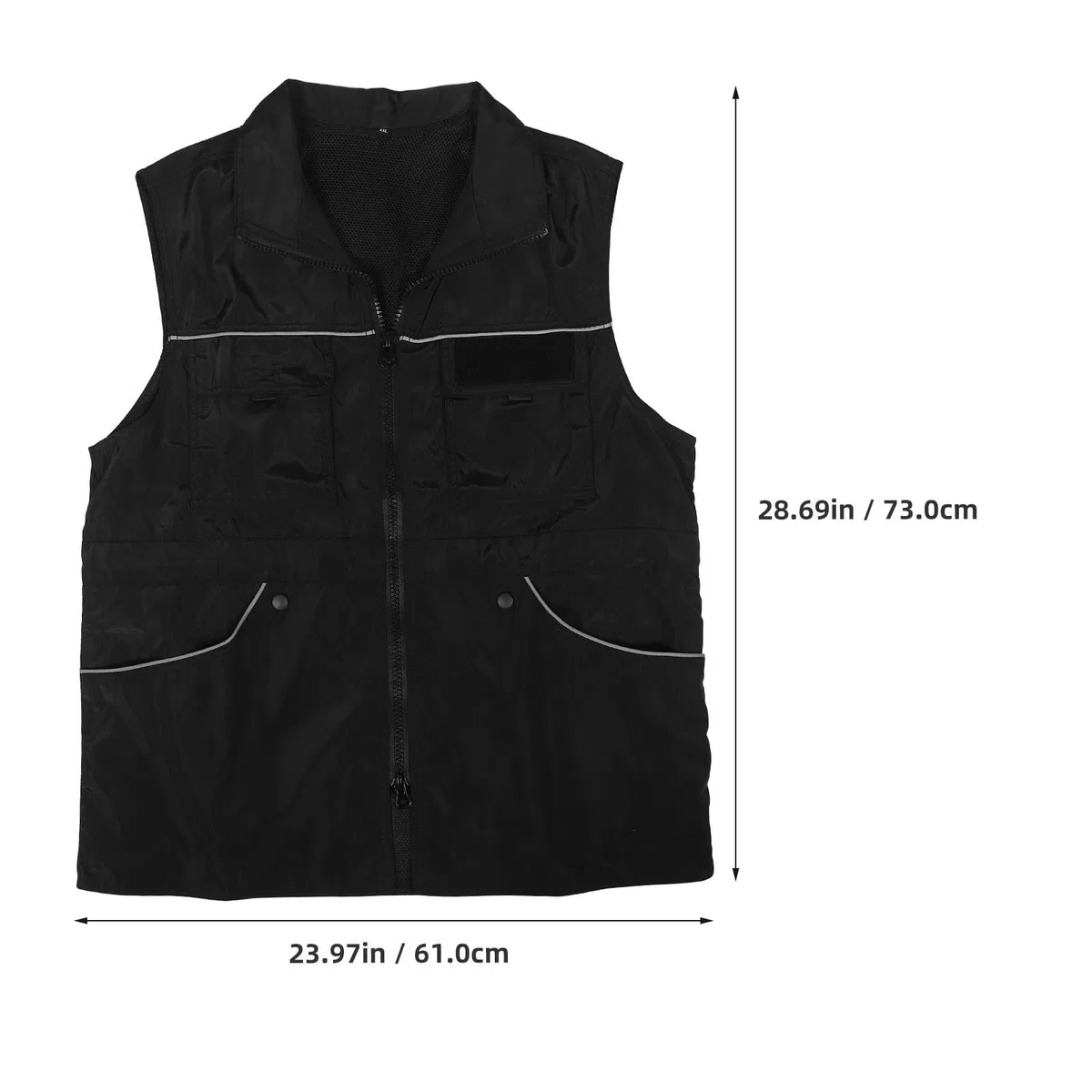 STOBAZA Chaleco de Entrenamiento para Perros, Chaleco de Adiestrador de Perros, Poliéster, Multibolsillos, Tiras Reflectantes, 2XL, Negro, para Adiestramiento y Agilidad