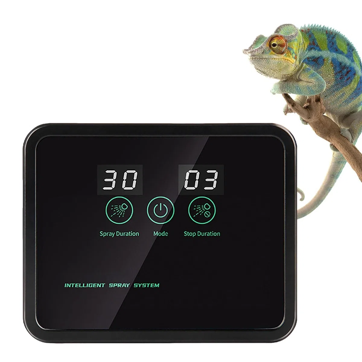 Humidificador de reptiles, sistema de nebulización automático con boquillas ajustables para niebla de terrario y simulación de lluvia en hábitats de reptiles y anfibios