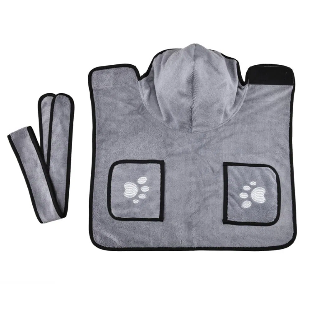 HAZARA Pet Power Toalla Absorbente Toalla de baño para Perros Manta de baño de Doble propósito Suministros para Mascotas Toalla de Ducha Lavable para Mascotas Juego de 2-Grey|| XL