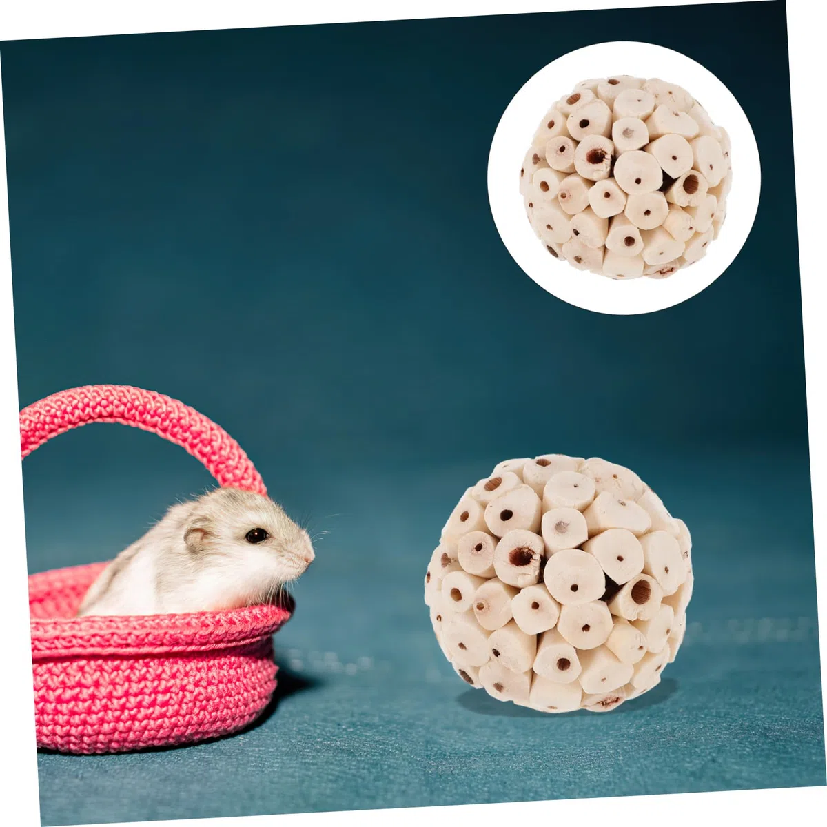 SUPVOX 6 Piezas Juguetes Masticables Naturales para Conejos Cobayas y Hámsteres de Blandas Comestibles para Roer y Estimular la Alimentación de Pequeños Animales Domésticos