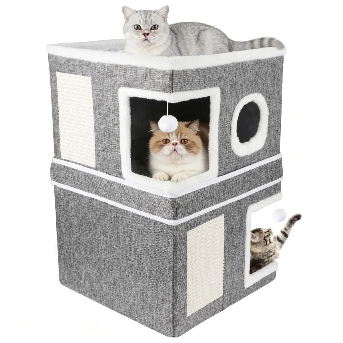 Cueva para gatos, cama para gatos, casa plegable para gatos