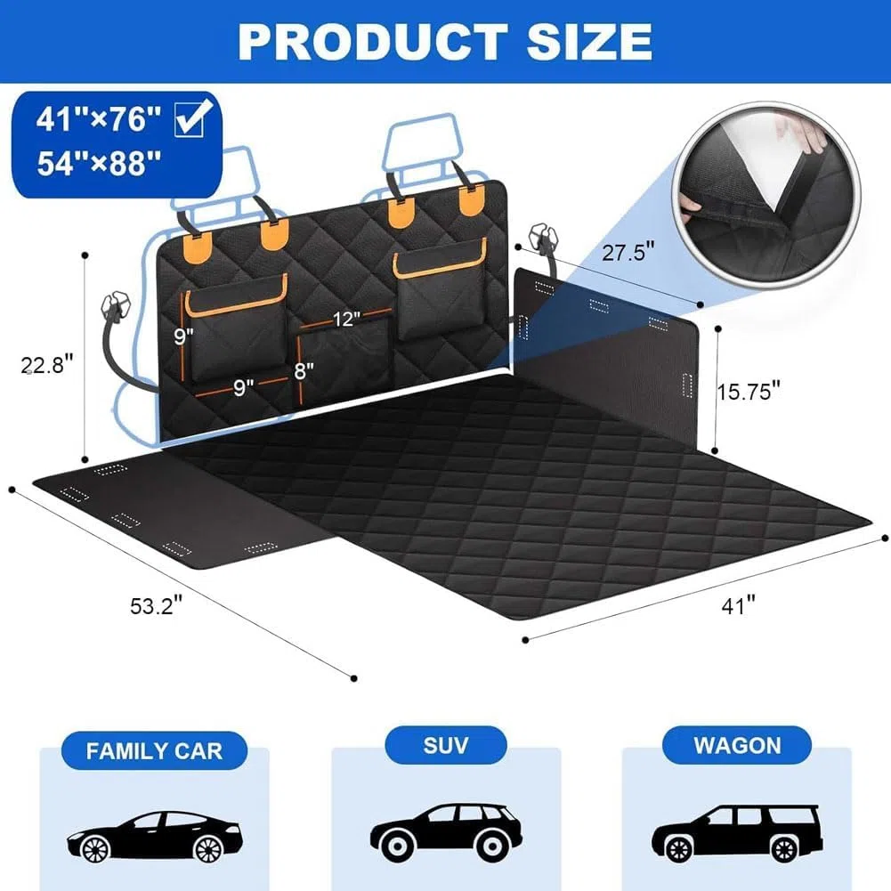 Protector de para Mascota Maletero Coche para Jeep Grand Cherokee Patriot Renegade Wrangler, Antideslizante Alfombras Maletero Mascotas Protector Coche Cubierta de Carga,B