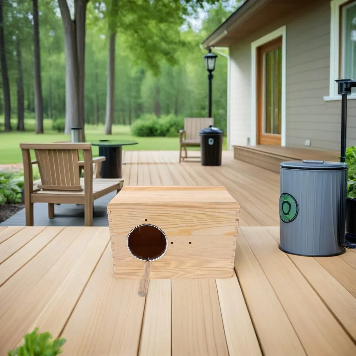DOITOOL Caja de Cría de Madera para Loros Nido de Cría para Cacatúas y Periquitos Casa Nido para Pájaros Orificio