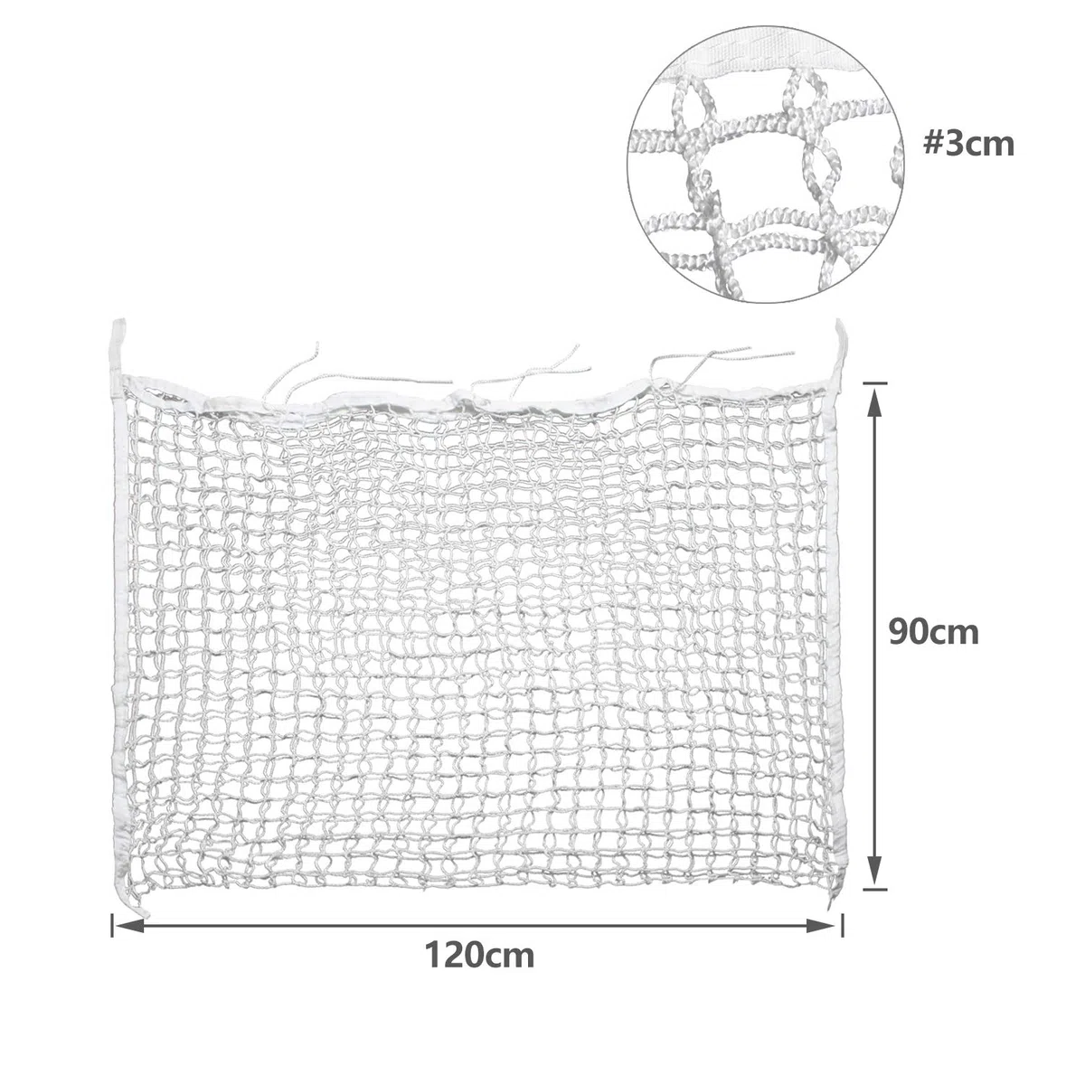 Sonnewelt 120 x 90 cm bolsa de red de heno muy fácil de llenar red de heno pequeña malla control de los tiempos de alimentación heno hierba alimentación paja red de malla estrecha, dos piezas