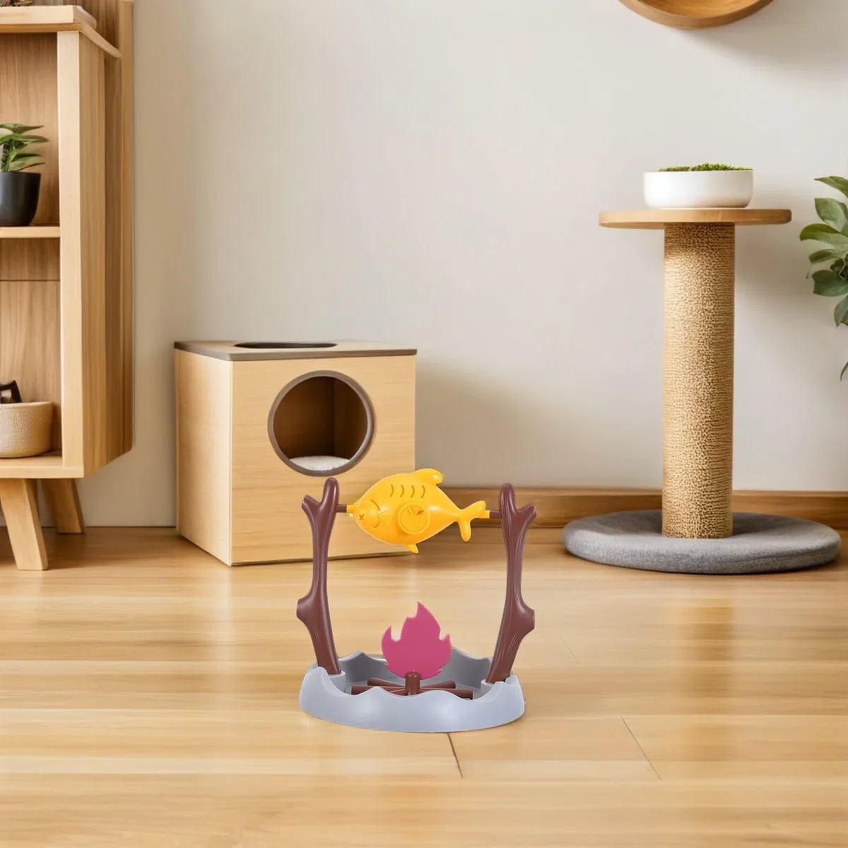 Juguete Interactivo y Control Programado Dispensador de Golosinas para Gatos en Forma de Carne Material ABS para Uso en Interiores