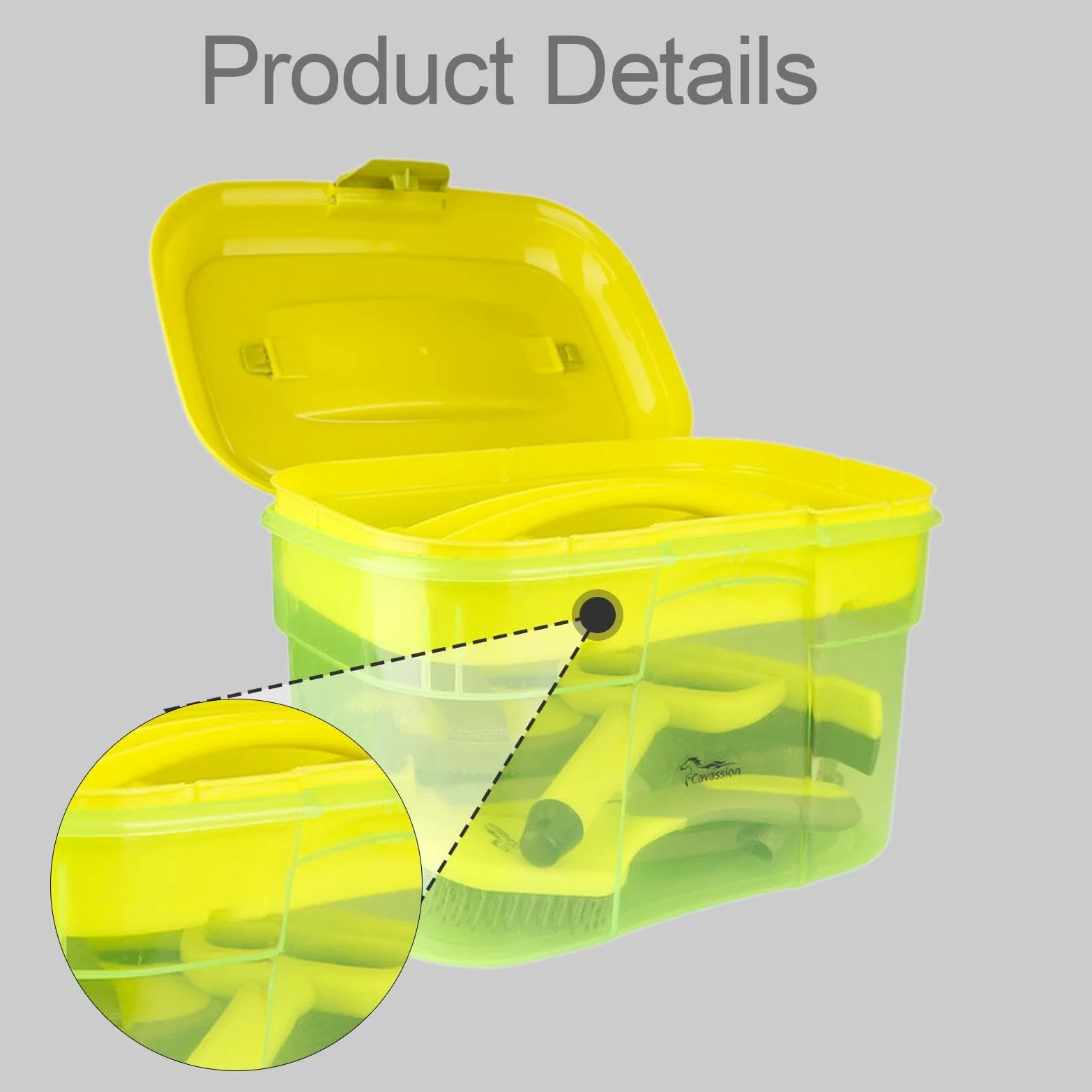 Amagogo Kit de Aseo para Caballos de 8 Piezas: cepillos, raspadores y Accesorios de Calidad. Durabilidad Profesional. Incluye Organizador y