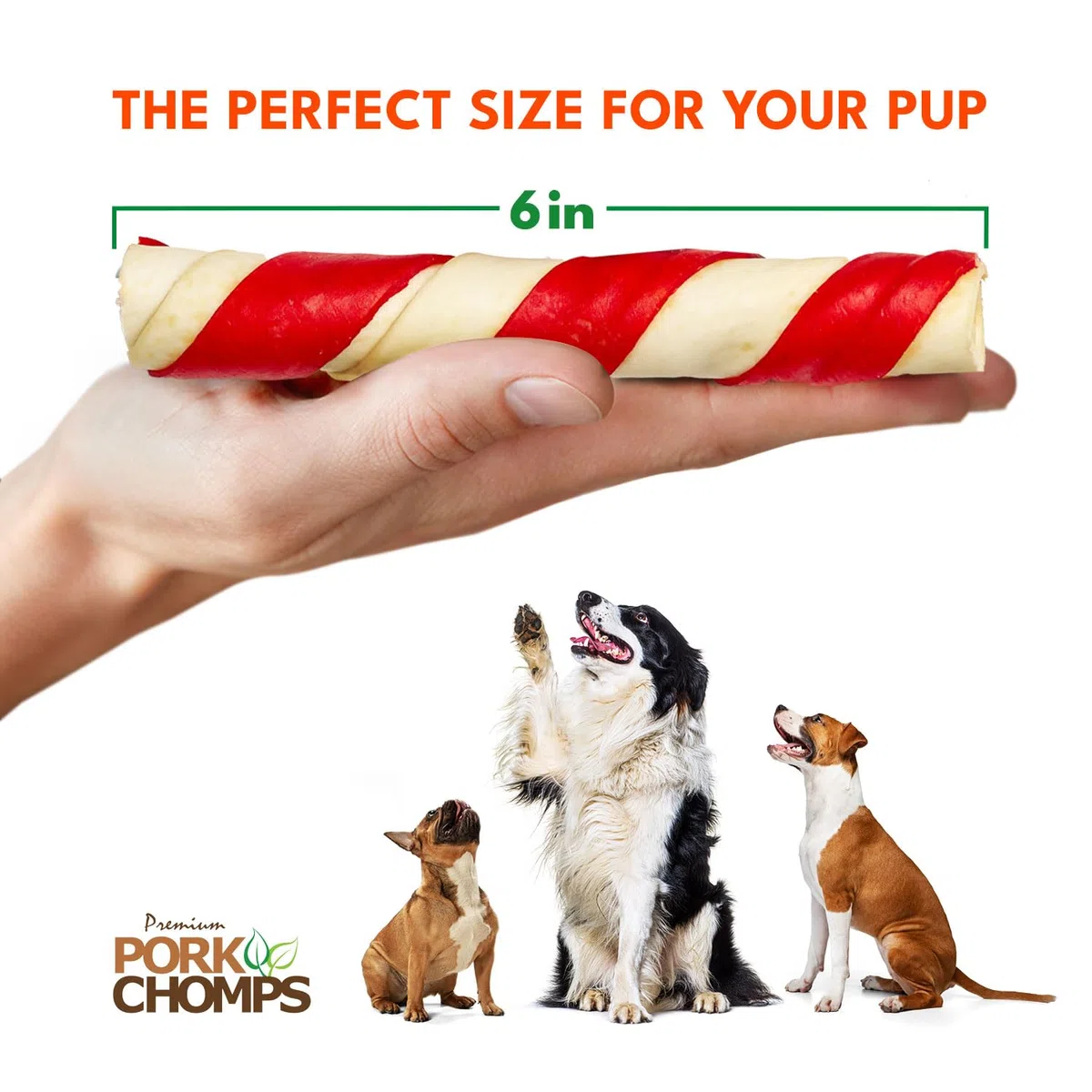 Scott Mascota Productos 24 Count Cerdo Chomps – Pastillas masticables Surtidos Twistz Treat, 6 "