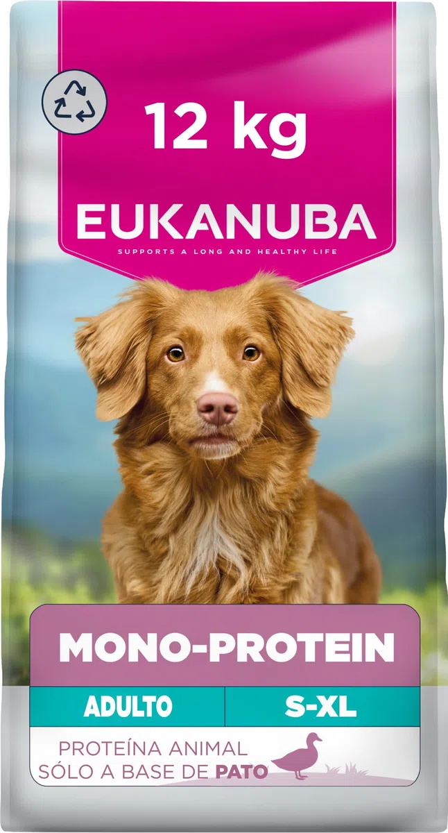 EUKANUBA Mono-Protein Pato - Alimento Seco para Perros, 12kg