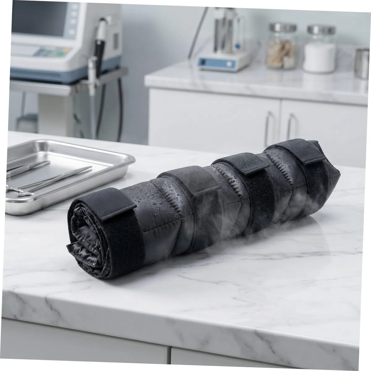 Operitacx Protector para Piernas de Caballo de Nylon Negro Ajuste Personalizado y Forma Ergonómica que Mantiene Frío Terapéutico, Resistente Abrasión para Entrenamiento Ecuestre y Establo